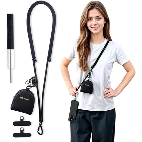 Cell Phone Lanyard with Lock and Crossbody Strap