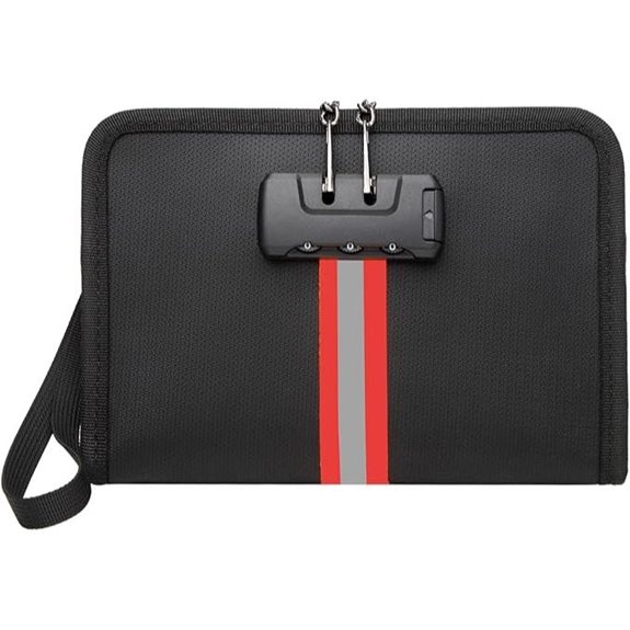 Fireproof Waterproof Money Bag with Lock