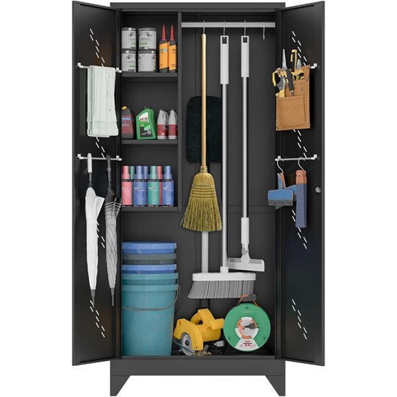 75 Lockable Metal Garage Storage Cabinet