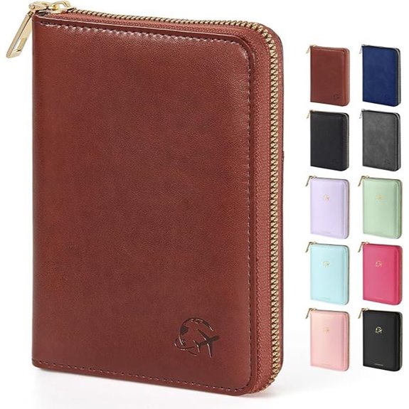 Forvencer RFID Passport Holder with Zipper Closure