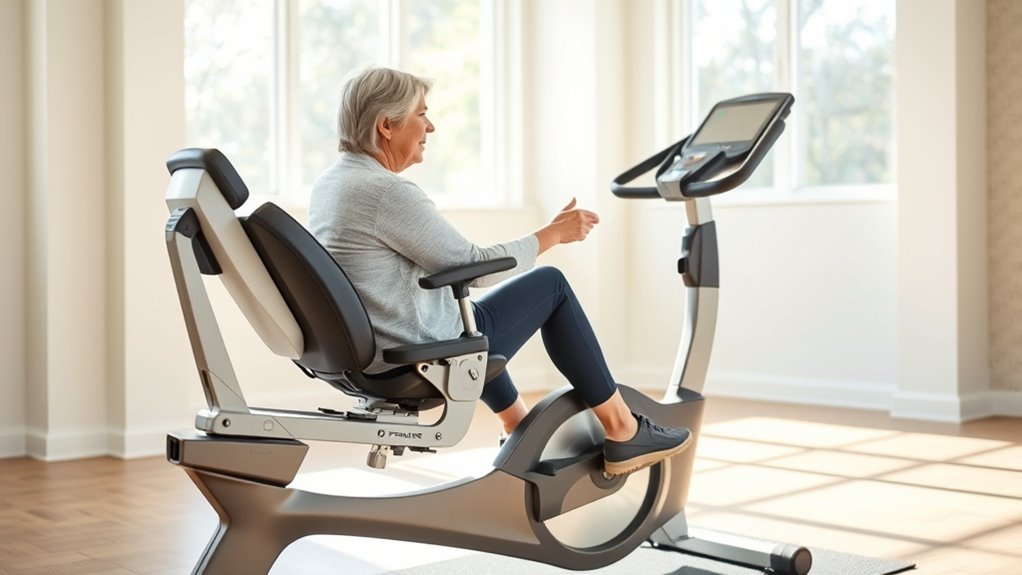 senior friendly adjustable exercise bike