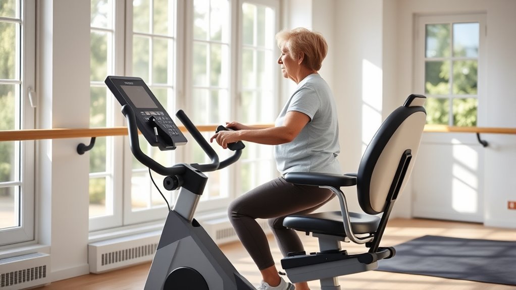 senior safe adjustable exercise bike