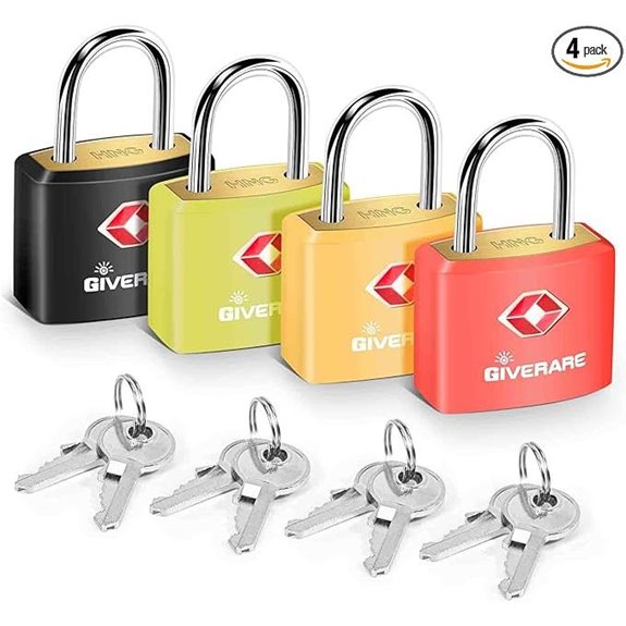 set of four locks