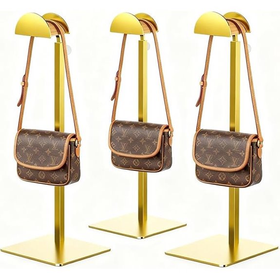 3-Pack Adjustable Purse Display Stands
