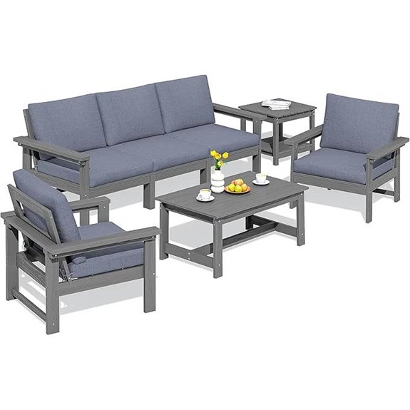 SERWALL 7-Piece Outdoor Sectional Sofa Set