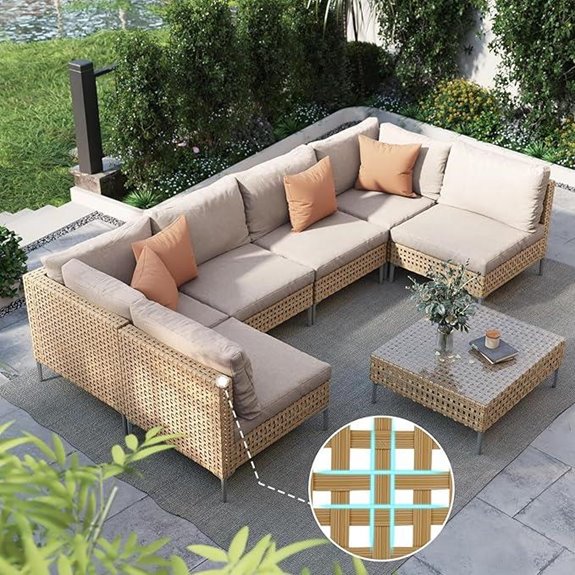 Grand Patio 7-Piece Wicker Patio Furniture Set