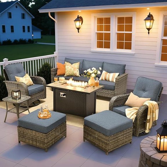 Ovios 7-Piece Outdoor Wicker Furniture Set