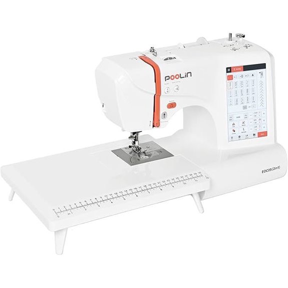 sewing and embroidery touchscreen
