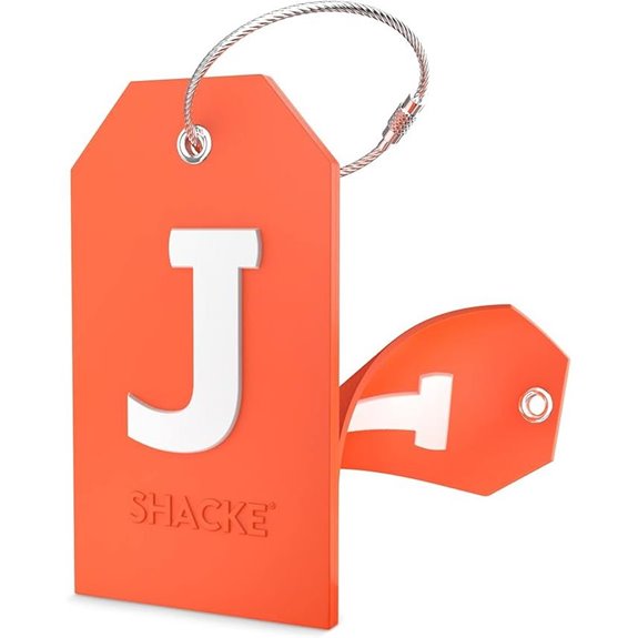 Shacke Initial Luggage Tag with Privacy Cover