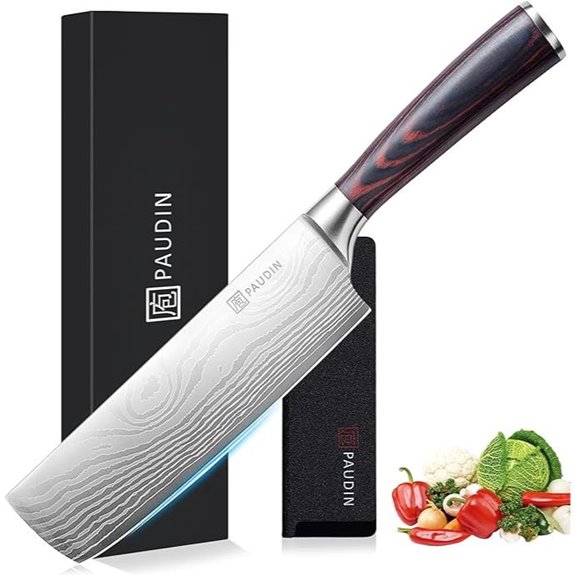 PAUDIN 7 Nakiri Knife Razor Sharp Kitchen Knife
