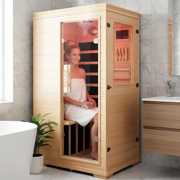 Far Infrared Sauna for 1 Person with Bluetooth