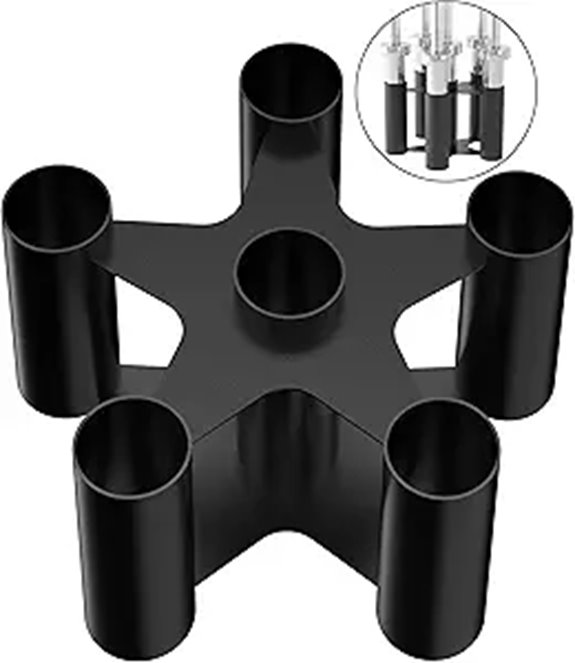 Vertical Olympic Bar Storage Rack for 6 Bars