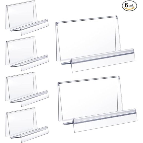 Qunclay 6 Pcs Clear Acrylic Purse Display Stands