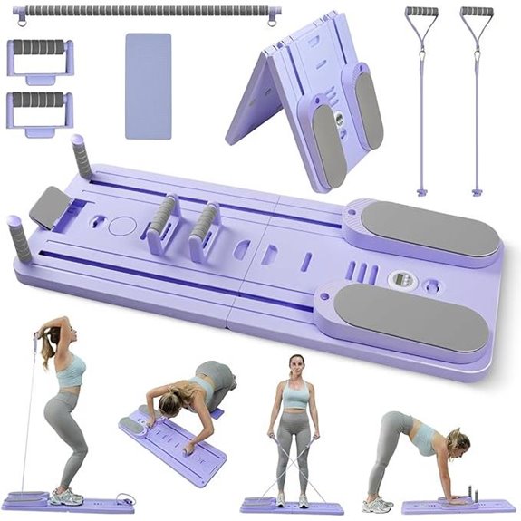 Upgraded 6-in-1 Foldable Pilates Reformer Machine
