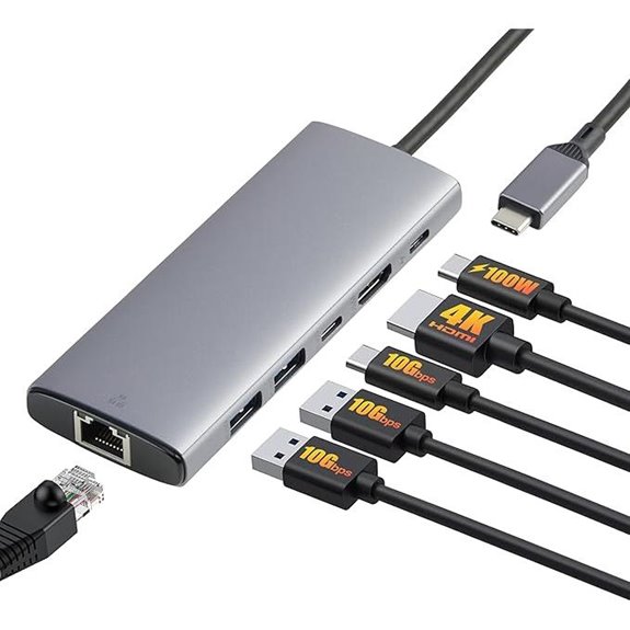 Amazon Basics 6-in-1 USB-C Hub with HDMI and Ethernet