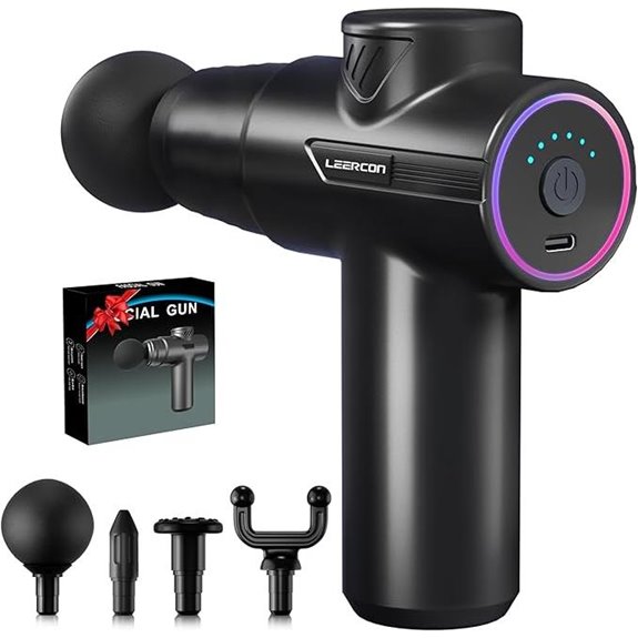 Mini Massage Gun with 6 Intensities and 4 Heads