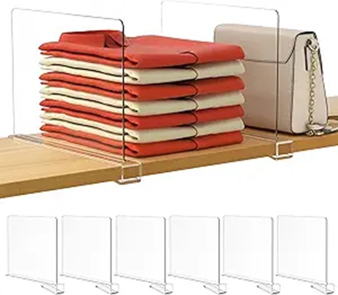HBlife 6 Pack Closet Organizer & Shelf Dividers