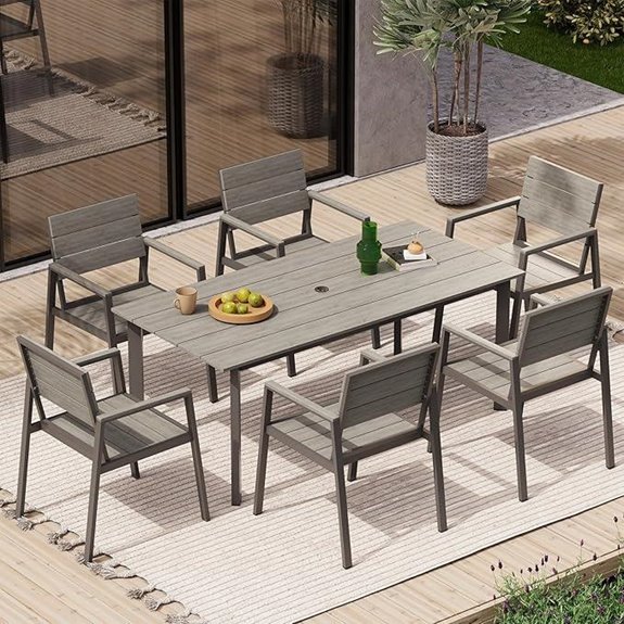 six person outdoor table