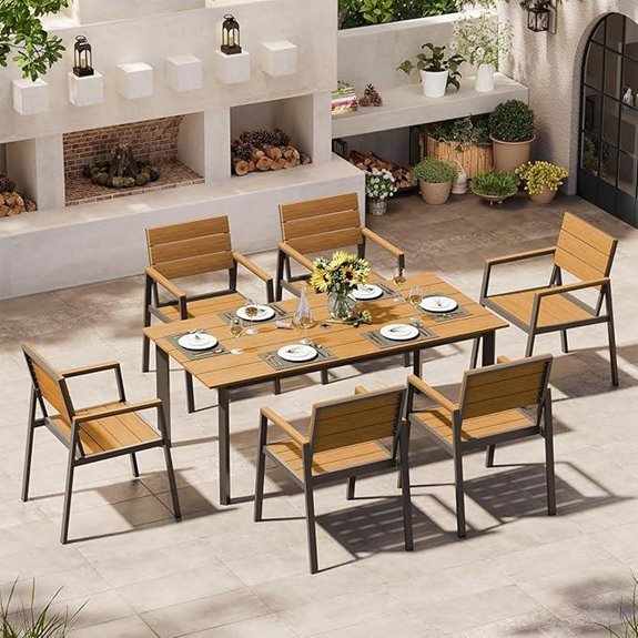 six person patio table