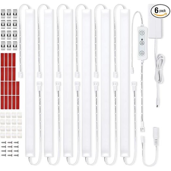 Litever Under Cabinet LED Lighting Kit 6 Pcs