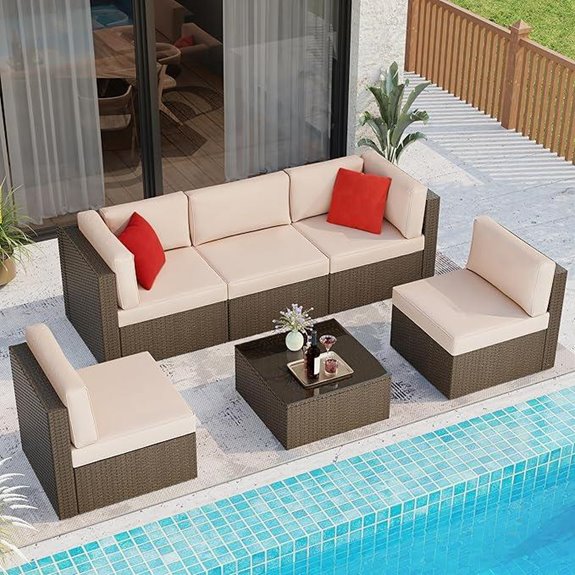 six piece patio furniture