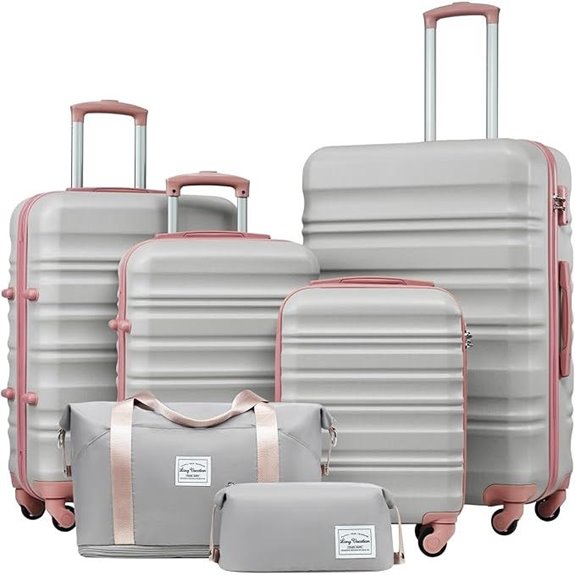 LONG VACATION 6-Piece Hard Shell Luggage Set