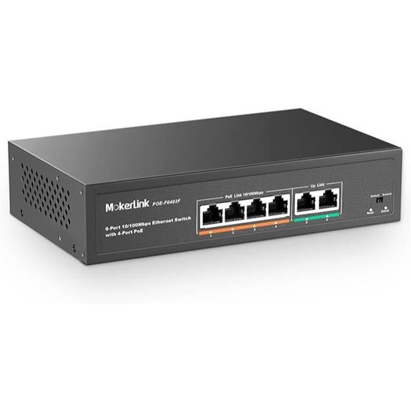 MokerLink 6-Port PoE Switch with 78W Power