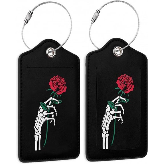 Skeleton Hand Luggage Tag Set with Steel Loop