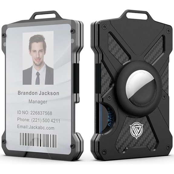 Oaridey Airtag Wallet with RFID Blocking Slim Black