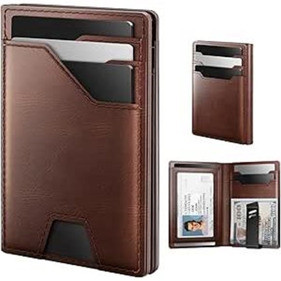 Typecase Leather Wallet for Men RFID Blocking Slim Brown