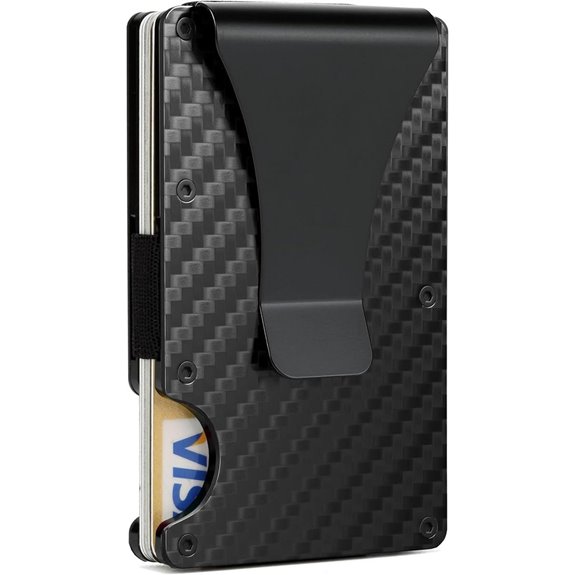 Slim Carbon Fiber Wallet with Metal Money Clip
