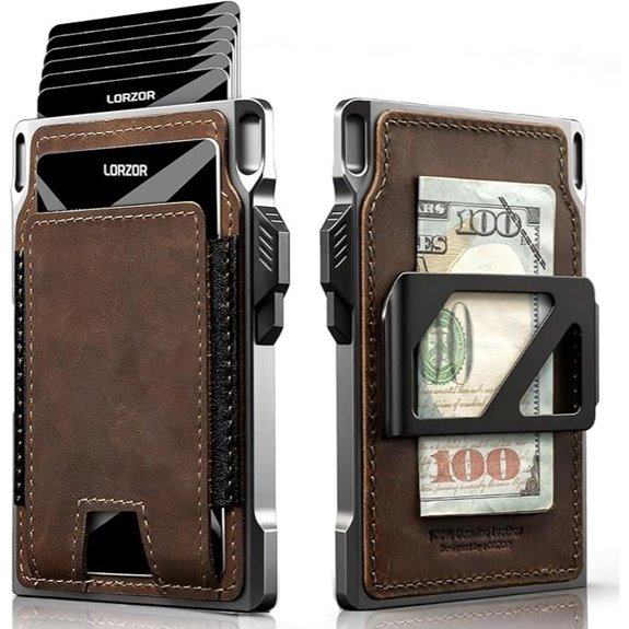 LORZOR Slim Leather Tactical Wallet for Men