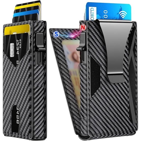 Slim RFID Wallet for Men with Money Clip