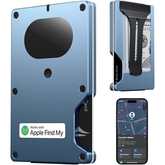 Slim Men’s Wallet with AirTag and RFID Blocking