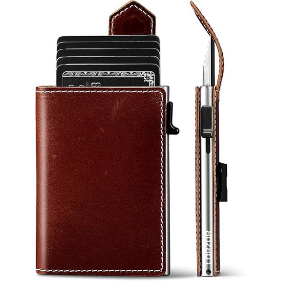 LORZOR Slim RFID Bifold Wallet with Security Latch