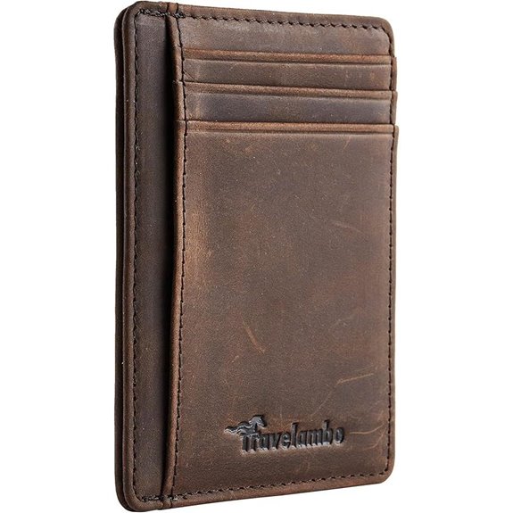 Travelambo Slim RFID Leather Wallet for Men