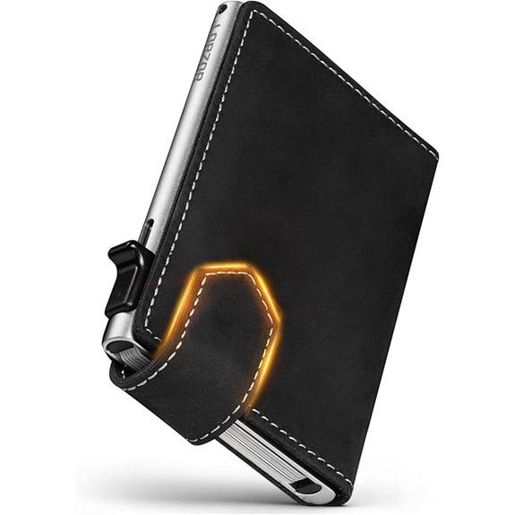 LORZOR Slim RFID-Blocking Leather Wallet for Men