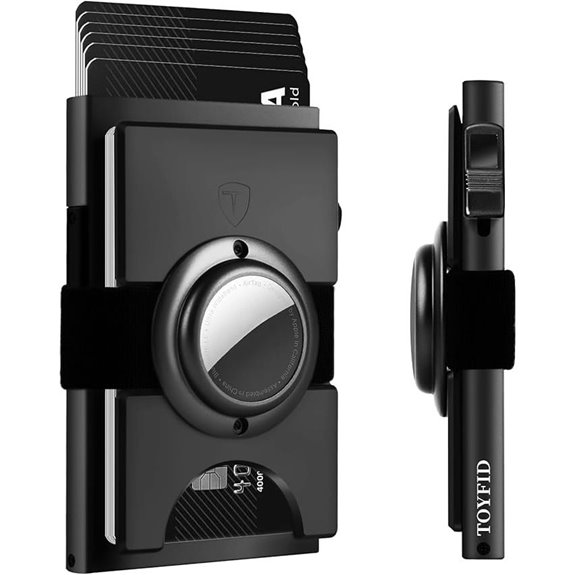 Minimalist RFID Metal Wallet with AirTag Slot