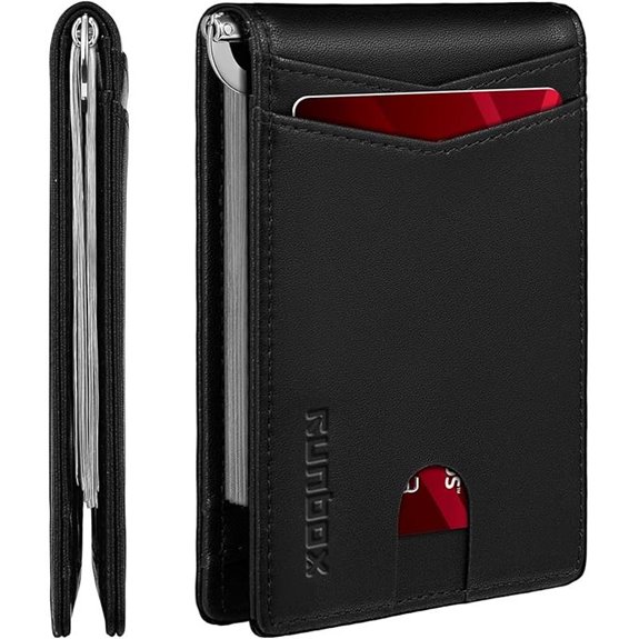 RUNBOX Slim RFID Money Clip Wallet for Men
