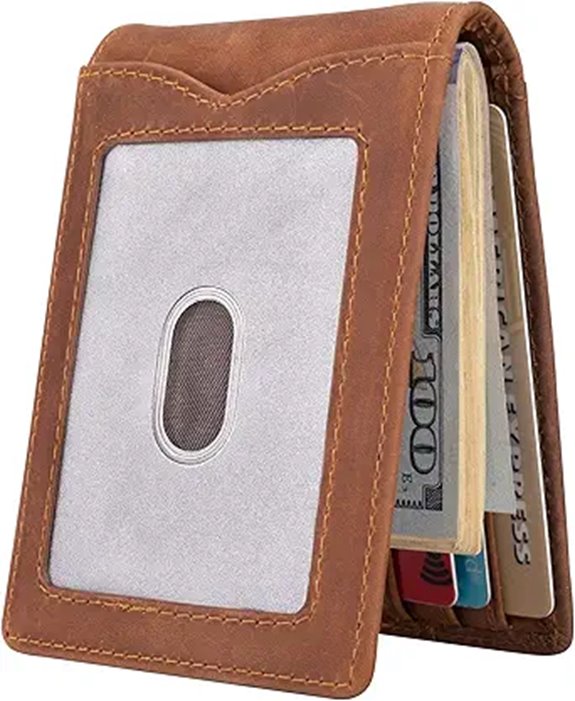 Kinzd Slim RFID Wallet with Money Clip for Men