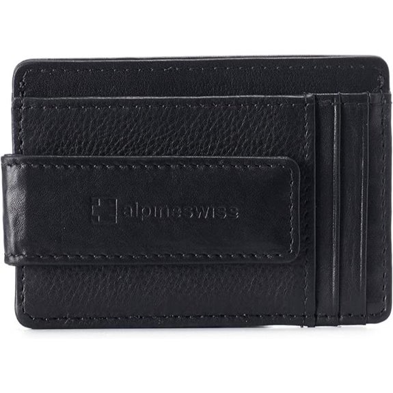 Alpine Swiss Harper RFID Slim Money Clip WalLet
