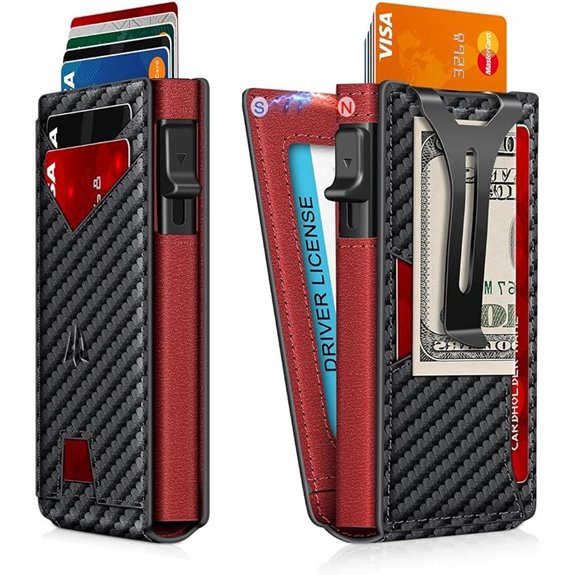 Slim RFID Men’s Wallet with Money Clip & ID Window