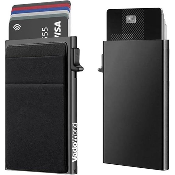 slim rfid wallet with front