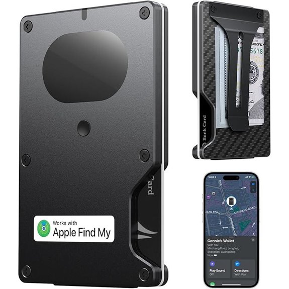 Slim RFID Men’s Wallet with Airtag & Money Clip