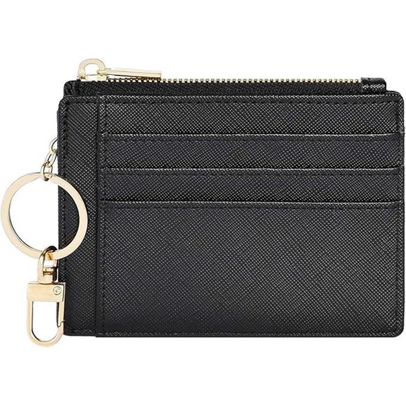 Sodsay Slim Card Wallet with Keychain for Women