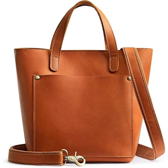 S-ZONE Leather Mini Crossbody Tote Bag