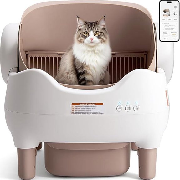 Self-Cleaning Cat Litter Box with App Control