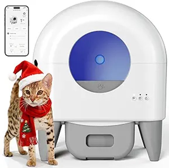 Automatic Cat Litter Box with App & Safety Sensors