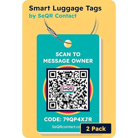 Smart Luggage Tags with Privacy QR Code and Tracking