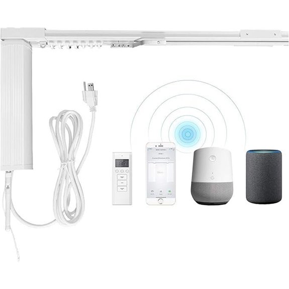 Homesupplier Smart WiFi Curtain Rod with Alexa Compatibility